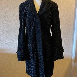 Black brushed velvet look, size medium